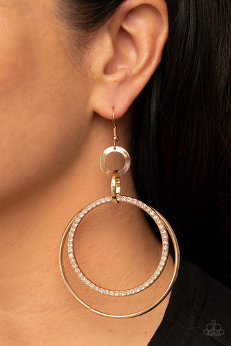 Paparazzi Jewelry Earrings Haute Hysteria - Gold