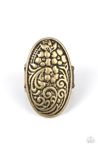 Paparazzi Jewelry Ring Floral Fortress - Brass