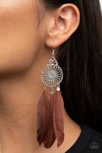 Load image into Gallery viewer, Paparazzi Jewelry Earrings Pretty in PLUMES - Brown