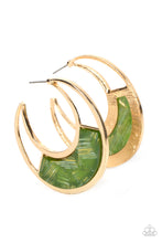 Load image into Gallery viewer, Paparazzi Jewelry Earrings Contemporary Curves - Green