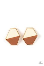 Load image into Gallery viewer, Paparazzi Jewelry Earrings Generically Geometric - Brown