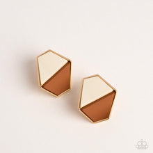 Load image into Gallery viewer, Paparazzi Jewelry Earrings Generically Geometric - Brown