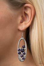 Load image into Gallery viewer, Paparazzi Jewelry Earrings Prismatic Poker Face - Purple