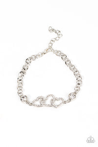 Paparazzi Jewelry Bracelet Desirable Dazzle - White
