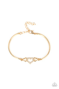 Paparazzi Jewelry Bracelet Cupids Confessions - Gold