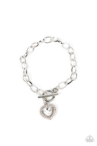 Paparazzi Jewelry Bracelet Till DAZZLE Do Us Part - White