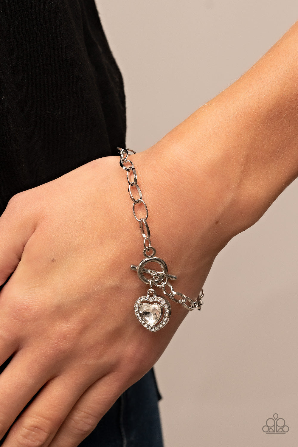 Paparazzi Jewelry Bracelet Till DAZZLE Do Us Part - White
