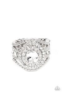 Paparazzi Jewerly Ring Understated Drama - White