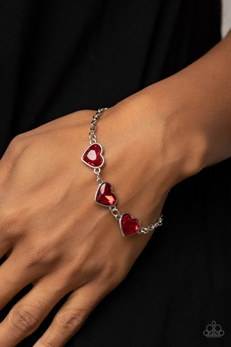 Paparazzi Jewelry Bracelet Little Heartbreaker - Red