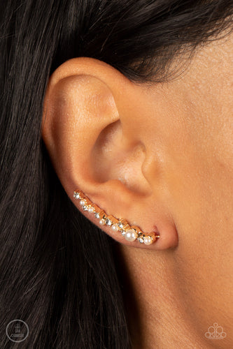 Paparazzi Jewelry Earrings Couture Crawl - Gold
