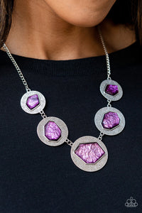 Paparazzi Jewelry Necklace Raw Charisma - Purple