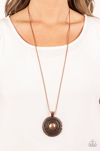 Paparazzi Jewelry Necklace Solar Swirl - Copper