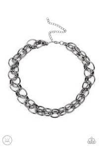 Paparazzi Jewelry Necklace Tough Crowd - Black