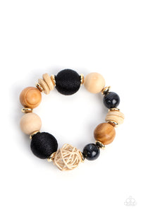 Paparazzi Jewelry Bracelet Happily Homespun - Black