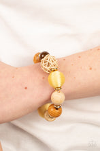 Load image into Gallery viewer, Paparazzi Jewelry Bracelet Happily Homespun - Yellow