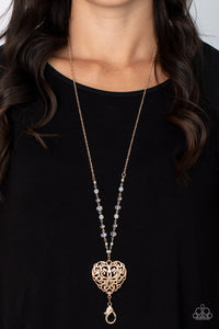 Paparazzi Jewelry Necklace Doting Devotion - Gold