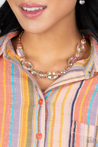Paparazzi Jewelry Necklace Prismatic Magic - Copper