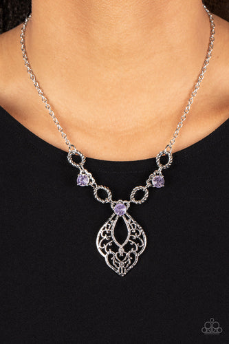 Paparazzi Jewelry Necklace Contemporary Connections - Purple