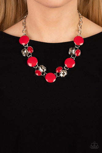 Paparazzi Jewelry Necklace Dreaming in MULTICOLOR - Red