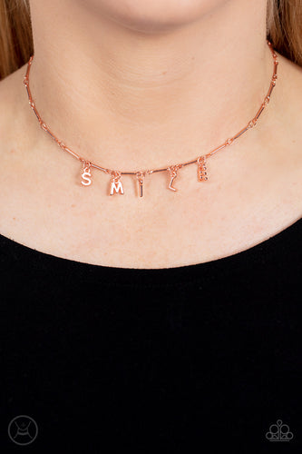 Paparazzi Jewelry Necklace Say My Name - Copper