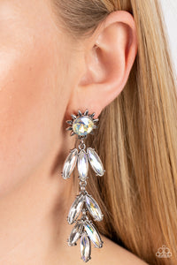 Paparazzi Jewelry Earrings Space Age Sparkle - Yellow