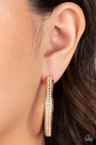 Paparazzi Jewelry Earrings Flash Freeze - Gold