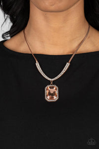 Paparazzi Jewelry Necklace Fit for DRAMA QUEEN - Copper