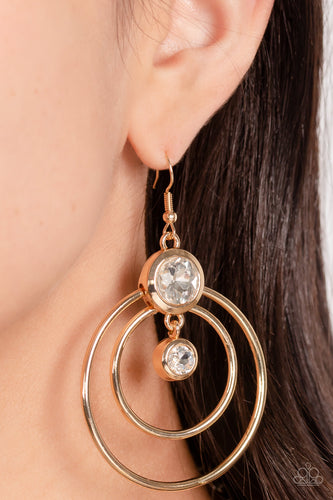 Paparazzi Jewelry Earrings Dapperly Deluxe - Gold