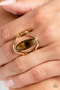 Paparazzi Jewelry Ring Spartan Stone - Brown