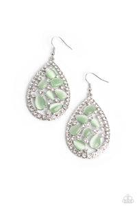 Paparazzi Jewelry Earrings Cats Eye Class - Green