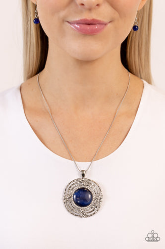 Paparazzi Jewelry Necklace Maze STUNNER - Blue