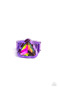 Paparazzi Jewelry Ring Triangle Tyrant - Purple