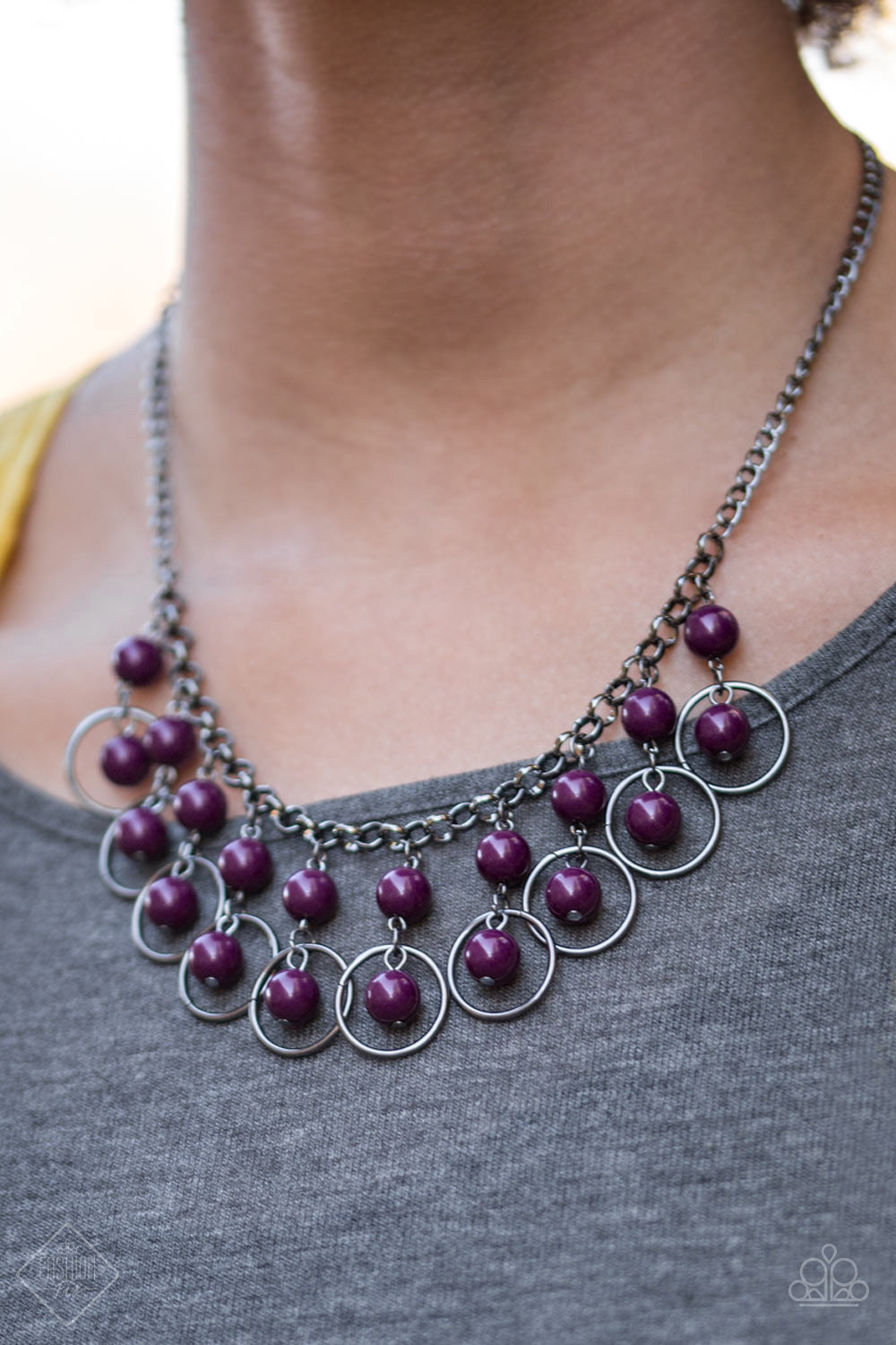 Paparazzi Jewelry Necklace Really Rococo Purple