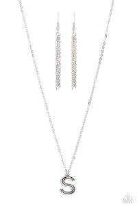 Paparazzi Jewelry Necklace Leave Your Initials - Silver - S