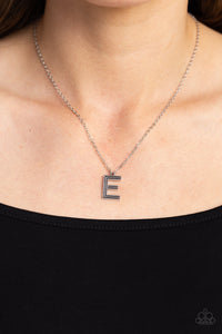 Paparazzi Jewelry Necklace Leave Your Initials - Silver - E