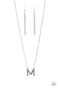 Paparazzi Jewelry Necklace Leave Your Initials - Silver - M