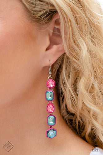 Paparazzi Jewelry Earrings Developing Dignity - Pink