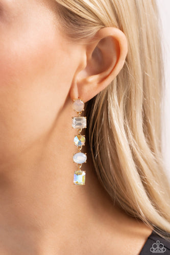 Paparazzi Jewelry Earrings Sophisticated Stack - Gold