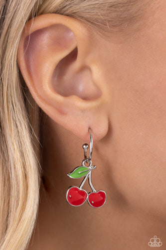 Paparazzi Jewelry Earrings Cherry Caliber - Red