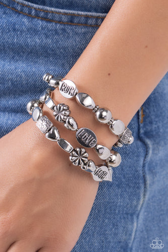 Paparazzi Jewelry Bracelet Enchanting Emotion - Silver