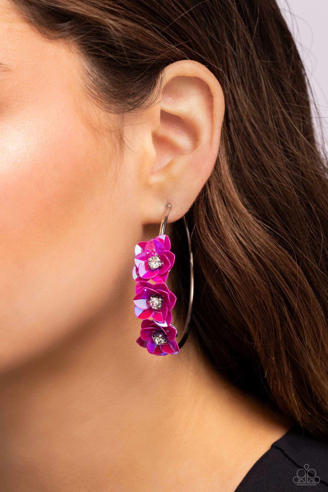 Paparazzi Jewelry Earrings Ethereal Embellishment - Pink