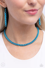 Load image into Gallery viewer, Paparazzi Jewelry Necklace Braided Battalion - Blue