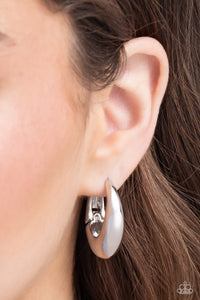 Paparazzi Jewelry Earrings Oval Official - Silver