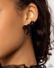 Load image into Gallery viewer, Paparazzi Jewelry Earrings The BOW Must Go On - Black