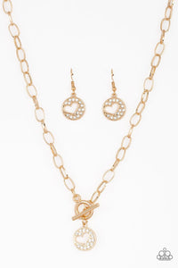 Paparazzi Jewelry Necklace Heartbeat Retreat Gold