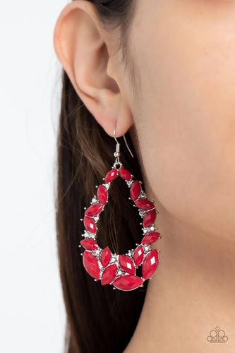 Paparazzi Jewelry Earrings Tenacious Treasure - Red