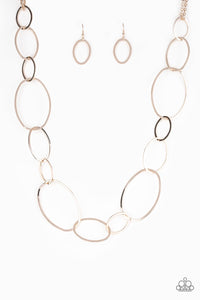 Paparazzi Jewelry Necklace City Circuit - Rose Gold