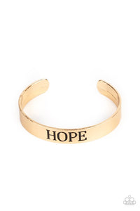 Paparazzi Jewelry Bracelet Hope Makes The World Go Round - Gold