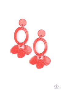 Paparazzi Jewelry Earrings Sparkling Shores - Orange
