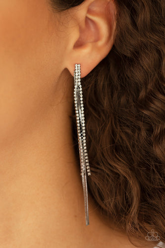 Paparazzi Jewelry Earrings Flavor of the SLEEK - Black